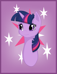 Size: 800x1035 | Tagged: safe, artist:manic-melody, imported from derpibooru, twilight sparkle, cutie mark, female, portrait, smiling, solo