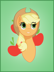 Size: 750x1000 | Tagged: safe, artist:manic-melody, imported from derpibooru, applejack, cutie mark, female, portrait, simple background, solo