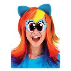 Size: 500x500 | Tagged: safe, imported from derpibooru, rainbow dash, human, ears, glasses, irl, irl human, merchandise, nightmare fuel, photo, solo, wat, why, wig