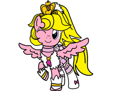 Size: 1024x768 | Tagged: safe, artist:omegaridersangou, imported from derpibooru, starlight (g1), my little pony tales, cosplay, cure lovely, female, g1, g1 to g4, g4, generation leap, happiness charge precure, precure, pretty cure, solo