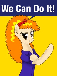 Size: 1536x2048 | Tagged: safe, artist:denigirl, imported from derpibooru, earth pony, pony, american propaganda, parody, ponified, rosie the riveter, solo