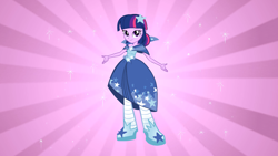 Size: 1920x1080 | Tagged: safe, edit, edited screencap, imported from derpibooru, screencap, twilight sparkle, equestria girls, clothes, dress, equestria girls interpretation, fall formal, female, gala dress, grand galloping gala, scene interpretation, solo