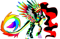 Size: 2000x1302 | Tagged: safe, imported from derpibooru, oc, oc only, alicorn, pony, alicorn oc, donut steel, multiple horns, multiple wings, op is a duck, solo