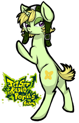 Size: 900x1400 | Tagged: safe, artist:grandifloru, imported from derpibooru, pony, gum, jet set radio, ponified, solo