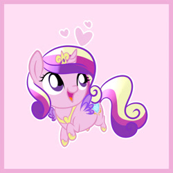 Size: 2100x2100 | Tagged: safe, artist:xwhitedreamsx, imported from derpibooru, princess cadance, chibi, female, simple background, solo