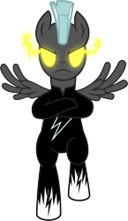 Size: 8911x15387 | Tagged: safe, artist:the-red-thunder, deleted from derpibooru, imported from derpibooru, thunderlane, absurd resolution, black adam, clothes, cosplay, costume, dc comics, simple background, solo, transparent background, vector