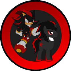 Size: 8457x8457 | Tagged: safe, artist:the-red-thunder, deleted from derpibooru, imported from derpibooru, absurd resolution, ponified, shadow the hedgehog, simple background, solo, sonic the hedgehog (series), transparent background, vector