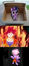 Size: 461x1024 | Tagged: safe, imported from derpibooru, twilight sparkle, alicorn, pony, saiyan, unicorn, carla castañeda, dashie meme, dragon ball, dragon ball z, exploitable meme, female, genki dama, goku, mare, mario castañeda, meme, son goku, son twilight, spirit bomb, super saiyan god, super saiyan princess, super saiyan red, twilight sparkle (alicorn), voice actor joke