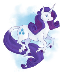 Size: 902x1000 | Tagged: safe, artist:kerneinheit, imported from derpibooru, rarity, classical unicorn, female, leonine tail, solo