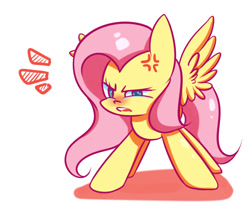 Size: 1200x1000 | Tagged: safe, artist:joycall6, imported from derpibooru, fluttershy, angry, female, looking at you, simple background, solo