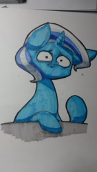 Size: 1836x3264 | Tagged: safe, artist:as177sd, imported from derpibooru, trixie, pony, unicorn, female, mare, pixiv, solo, traditional art