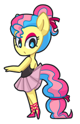 Size: 652x1000 | Tagged: safe, artist:looji, imported from derpibooru, oc, oc only, oc:twinkle toes, anthro, ambiguous facial structure, anthro oc, ballerina, ballet slippers, clothes, looking back, solo, tutu