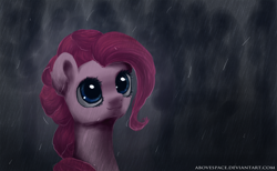 Size: 2500x1540 | Tagged: safe, artist:abovespace, imported from derpibooru, pinkie pie, female, rain, solo