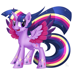 Size: 900x900 | Tagged: safe, artist:swanlullaby, imported from derpibooru, twilight sparkle, alicorn, pony, female, mare, rainbow power, solo, twilight sparkle (alicorn)