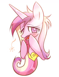 Size: 1000x1300 | Tagged: safe, artist:joycall6, imported from derpibooru, princess cadance, bed mane, female, morning ponies, solo