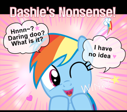 Size: 1600x1400 | Tagged: safe, artist:s.guri, imported from derpibooru, rainbow dash, americano exodus, cute, denial, female, happy, heart, looking at you, open mouth, parody, smiling, solo, stars, uvula, vector, wink