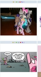 Size: 309x573 | Tagged: safe, imported from derpibooru, pinkie pie, princess celestia, spike, derpibooru, brushable, exploitable meme, hot nuts, juxtaposition, juxtaposition win, megatron, meme, meta, pinklestia, toy, transformers, transformers prime