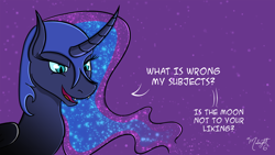 Size: 1280x720 | Tagged: safe, artist:midnightsix3, imported from derpibooru, nightmare moon, lunadoodle, curved horn, female, solo