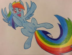Size: 2544x1931 | Tagged: safe, artist:dawnshadow187, imported from derpibooru, rainbow dash, female, solo, traditional art