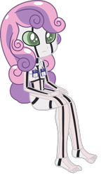 Size: 1724x3000 | Tagged: artist needed, safe, edit, imported from derpibooru, sweetie belle, equestria girls, barefoot, feet, female, floppy disk, simple background, solo, sweetie bot, transparent background, vector