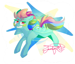 Size: 700x600 | Tagged: safe, artist:conej0s, artist:ghostypudding, imported from derpibooru, rainbow dash, female, grin, solo