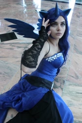 Size: 640x960 | Tagged: safe, artist:artisticdoe, imported from derpibooru, princess luna, human, 2013, anime weekend atlanta, clothes, cosplay, evening gloves, fingerless gloves, gloves, irl, irl human, photo, solo