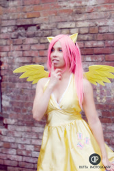 Size: 567x850 | Tagged: safe, artist:onedeviouskitty, imported from derpibooru, fluttershy, human, cosplay, irl, irl human, photo, solo