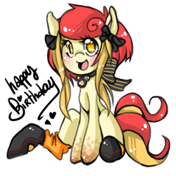 Size: 800x800 | Tagged: safe, artist:piko-ka, imported from derpibooru, oc, oc only, oc:candied apple, earth pony, pony, solo