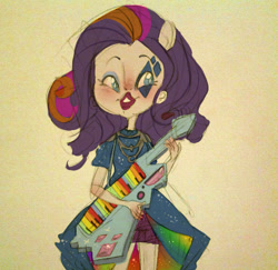 Size: 480x467 | Tagged: safe, artist:tweissie, imported from derpibooru, rarity, equestria girls, rainbow rocks, female, humanized, keyboard, keytar, musical instrument, solo