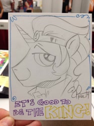 Size: 768x1024 | Tagged: safe, artist:andypriceart, imported from derpibooru, king sombra, good king sombra, male, solo, sombra swag, traditional art