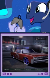 Size: 1088x1676 | Tagged: safe, imported from derpibooru, princess luna, gamer luna, exploitable meme, meme, need for speed, need for speed carbon, obligatory pony, tv meme