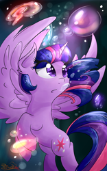 Size: 1500x2400 | Tagged: safe, artist:mewy101, imported from derpibooru, twilight sparkle, alicorn, pony, bubble, female, mare, solo, twilight sparkle (alicorn), underwater