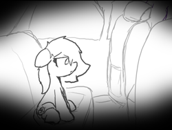 Size: 800x600 | Tagged: safe, artist:storyteller, imported from derpibooru, oc, oc only, oc:aryanne, /mlp/, anonpone in humanestria, anonymous, backseat, black and white, blurry, car, comic, cyoa, grayscale, looking down, love story, monochrome, nazi, sad, sketch, solo, swastika, waking up