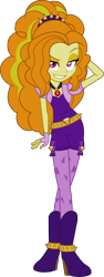 Size: 1422x3774 | Tagged: safe, artist:imperfectxiii, imported from derpibooru, adagio dazzle, equestria girls, rainbow rocks, boots, clothes, evil grin, female, flirting, gem, headband, high heel boots, leggings, looking at you, pantyhose, sexy, shoes, simple background, siren gem, smiling, smirk, solo, spikes, stockings, that was fast, tights, transparent background, vector