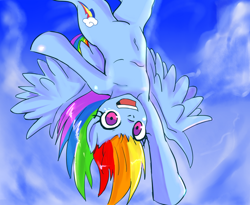 Size: 598x490 | Tagged: safe, artist:kuromozuku, imported from derpibooru, rainbow dash, belly button, female, pixiv, solo