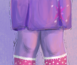 Size: 500x417 | Tagged: safe, artist:nopinopa, imported from derpibooru, twilight sparkle, equestria girls, close-up, clothes, female, knee, legs, pictures of legs, shivering, skirt, socks, solo