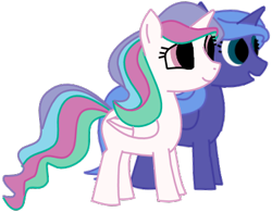 Size: 374x292 | Tagged: safe, artist:totallynotabronyfim, imported from derpibooru, princess celestia, princess luna, filly, simple, simple background, smiling, young