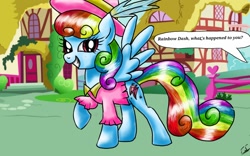 Size: 1280x800 | Tagged: safe, artist:yummiestseven65, imported from derpibooru, rainbow dash, female, rainbow dash always dresses in style, solo