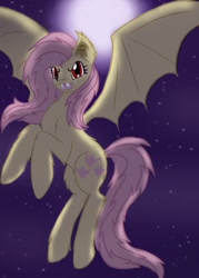 Size: 756x1056 | Tagged: safe, artist:darebel-red, imported from derpibooru, fluttershy, female, flutterbat, solo