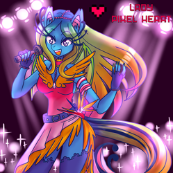 Size: 400x402 | Tagged: dead source, safe, artist:ladypixelheart, imported from derpibooru, oc, oc only, anthro, anthro oc, idol, nail polish, solo