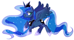 Size: 1024x561 | Tagged: safe, artist:kaji-tanii, imported from derpibooru, princess luna, female, simple background, solo