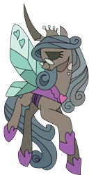 Size: 1664x3025 | Tagged: source needed, safe, artist:theauzziebrony, imported from derpibooru, queen chrysalis, changeling, eyes closed, fangs, female, flying, glasses, mirror universe, reversalis, simple background, smiling, solo, transparent background, vector
