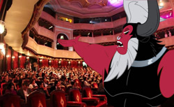 Size: 600x367 | Tagged: safe, artist:drpain, edit, imported from derpibooru, lord tirek, audience, irl, opera, photo, ponies in real life