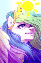 Size: 1242x1920 | Tagged: safe, artist:bro-hoofle, imported from derpibooru, princess celestia, female, portrait, solo