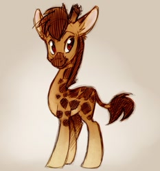 Size: 610x655 | Tagged: artist needed, safe, imported from derpibooru, giraffe, cute, male, solo