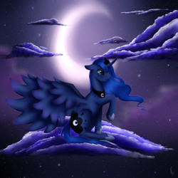 Size: 1000x1000 | Tagged: safe, artist:xkittyblue, imported from derpibooru, princess luna, female, solo