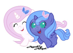 Size: 2200x1600 | Tagged: safe, artist:agnessangel, imported from derpibooru, princess celestia, princess luna, alicorn, pony, baby, baby pony, cewestia, cute, eyes closed, filly, foal, hair bow, royal sisters, running, siblings, simple background, sisters, transparent background, woona, younger