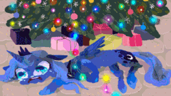 Size: 500x281 | Tagged: safe, artist:cutebrows, imported from derpibooru, princess luna, mare-y nyxmas, wish list (song), =(, animated, cats millionaire, female, sad, solo