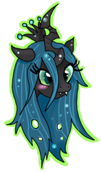 Size: 686x1164 | Tagged: safe, artist:moekonya, imported from derpibooru, queen chrysalis, changeling, changeling queen, female, solo