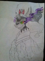 Size: 500x669 | Tagged: safe, imported from derpibooru, king sombra, male, solo, traditional art